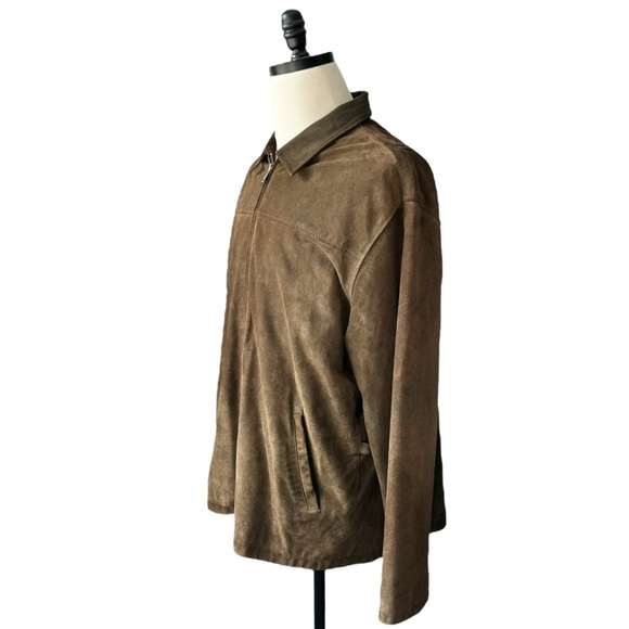 Polo Ralph Lauren Vintage Suede Cotton Lined Leather Jacket | XL - Picture 5 of 16